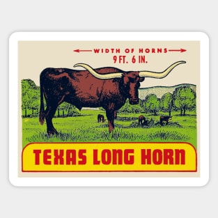 Texas cow decal Magnet